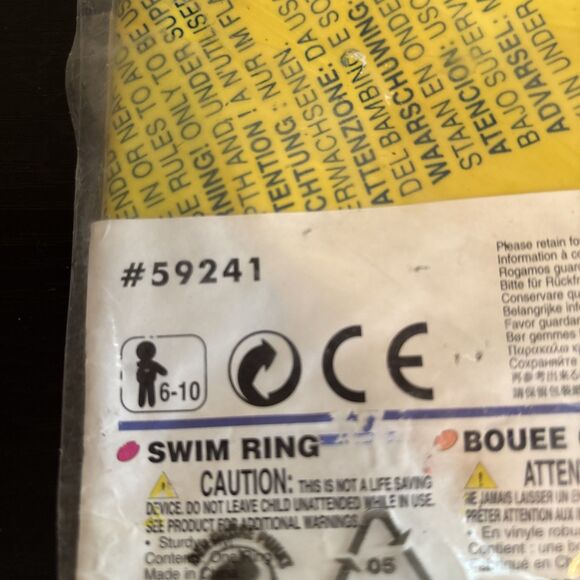 Intex The Wet Set Swim Ring -Print Pool Float 24” Vintage 2003 New #59241 - Picture 8 of 9